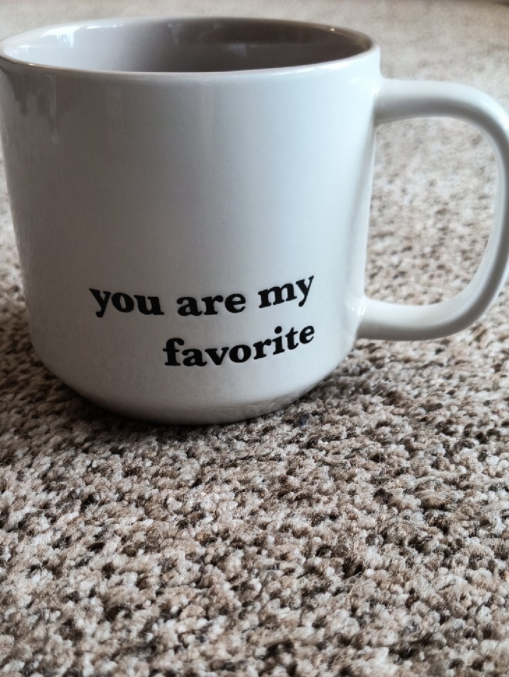 Threshold White Ceramic Mug with Black Text - "you are my favorite"